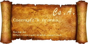 Csernyák Aranka névjegykártya