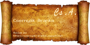Csernyák Aranka névjegykártya